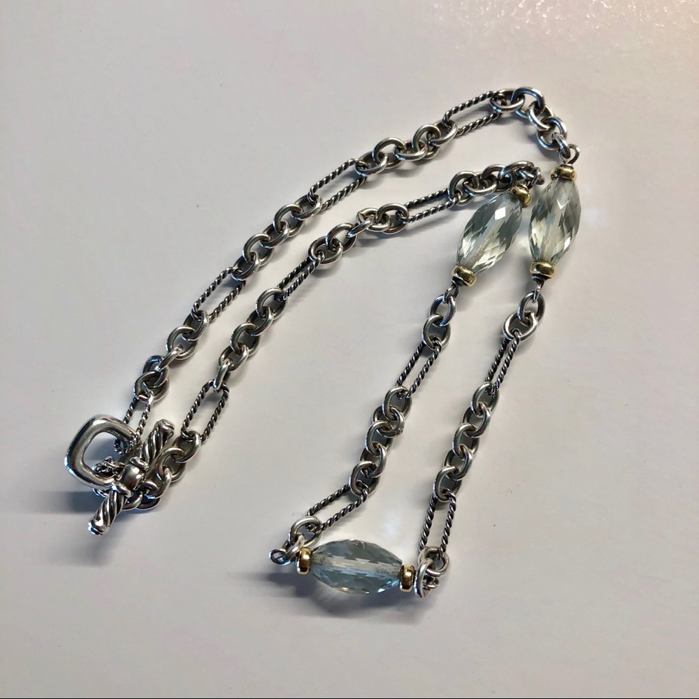 David Yurman Three Stone Necklace